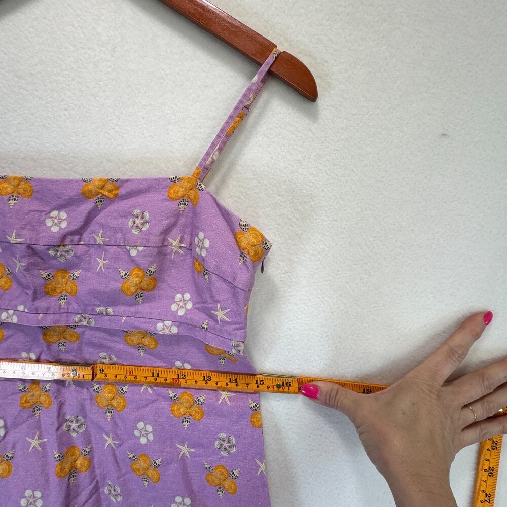 Rachel Antonoff Gwen By The Seashore Print Mini Dress Summer Beach Floral - Picture 8 of 12